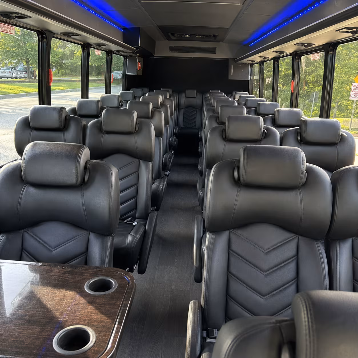 spokane valley 28 passenger minibus inside