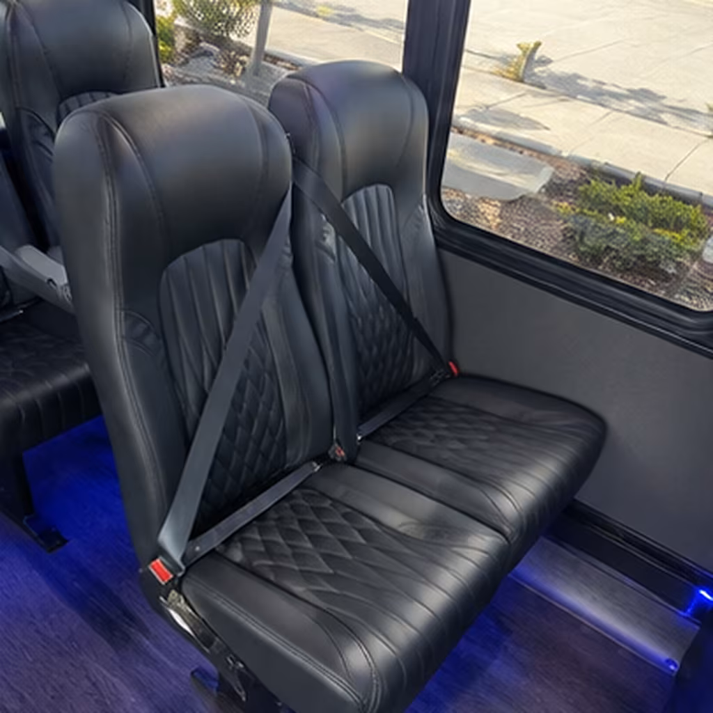 spokane valley 28 passenger minibus interior