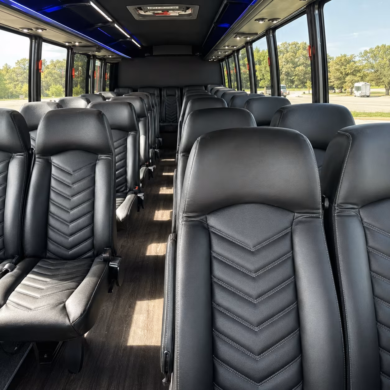 spokane valley 30 passenger minibus interior