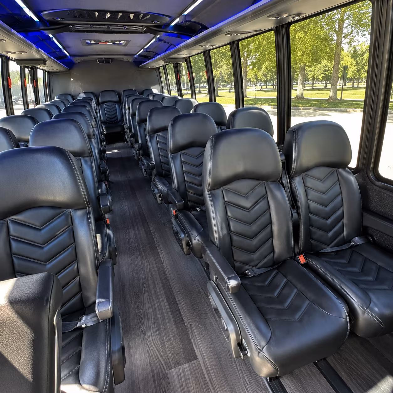 spokane valley 35 passenger minibus inside