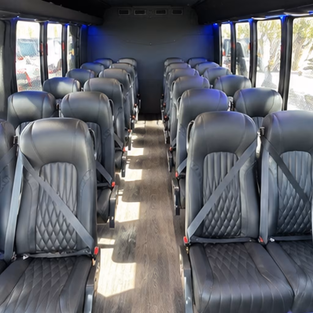 spokane valley 35 passenger minibus interior